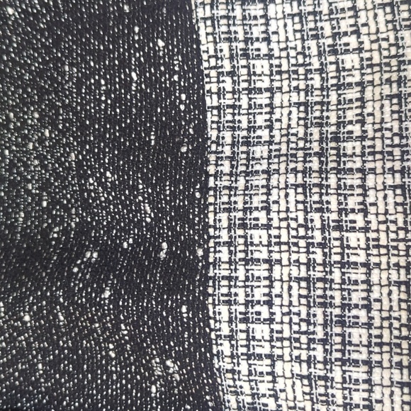 Banana Republic Colorblock Black White Tweed Coat XL - Picture 10 of 10